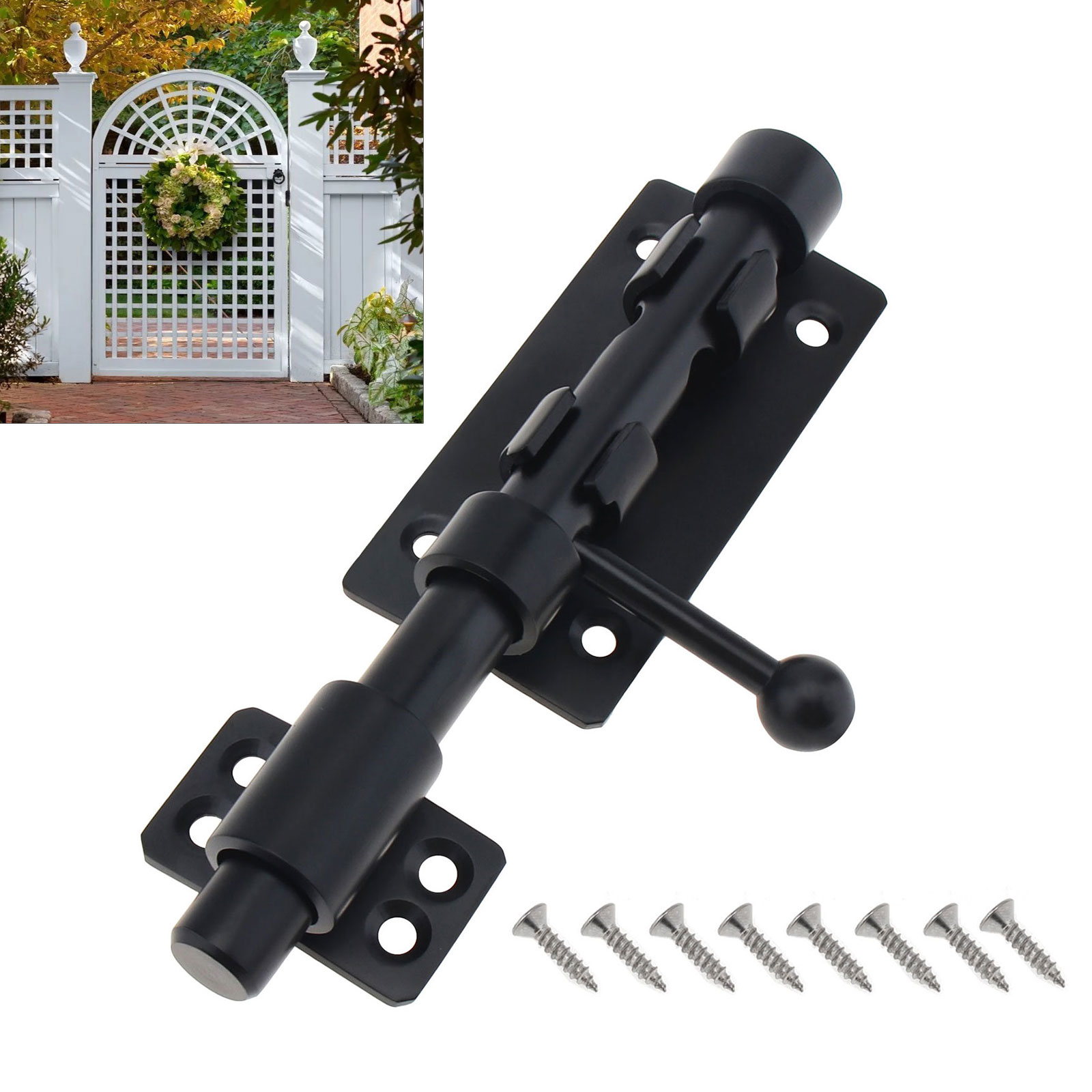 Barrel Bolt Slide - 6 inç Kalınlaşmış Paslanmaz Çelik Varil
