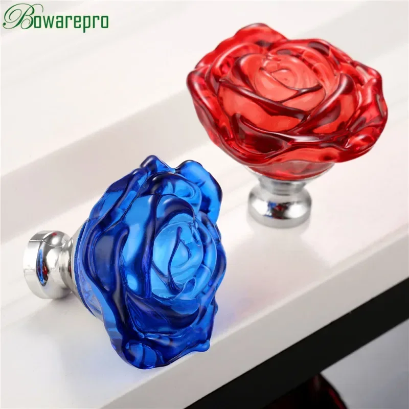 Door Handle Bar - Bowarepro 50 MM Kristal Gül Cam