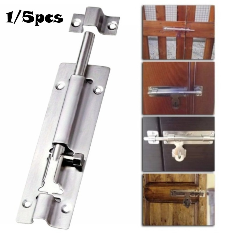 Barrel Bolt Slide - 1/5 adet Paslanmaz Çelik Kapı Kilidi